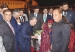 KARACHI: Two children present a bouquet to Prince Karim Aga Khan at the airport on Thursday. Sindh Governor Muhammad Zubair was 